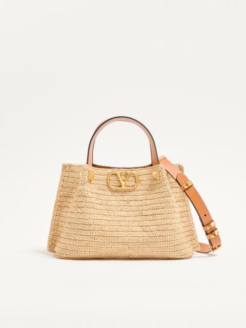 Valentino VALENTINO GARAVANI SMALL RAFFIA SHOPPING BAG.