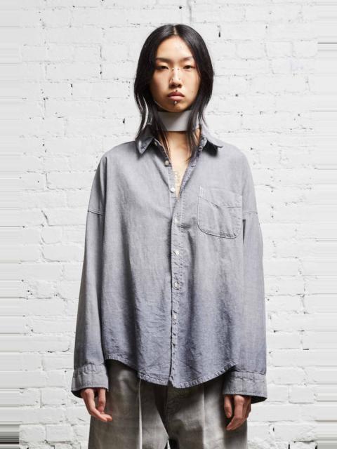 R13 LONG SLEEVE BUTTON-UP - BLACK CHAMBRAY