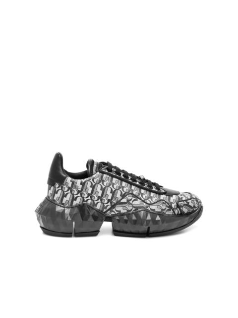 JIMMY CHOO Jimmy Choo Diamond Jc Monogram Glitter Leather Sneakers Women