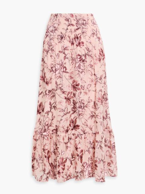 Alice + Olivia Stevie floral-print fil coupé-chiffon maxi skirt