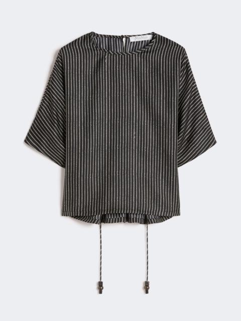 Max Mara Printed silk blouse - BLACK WHITE