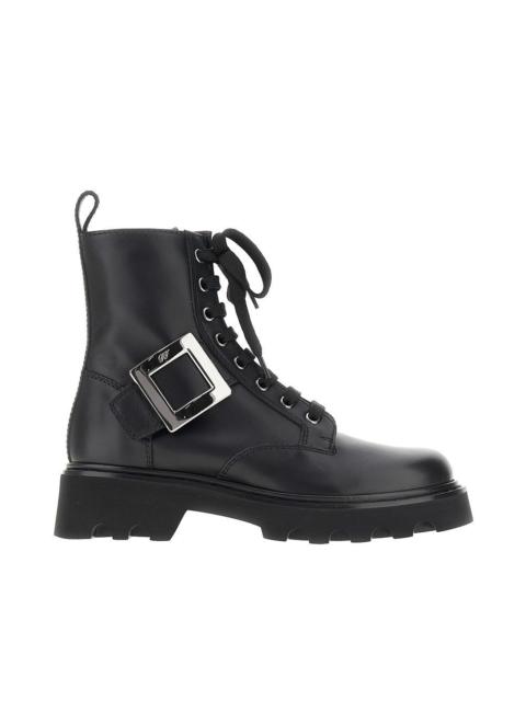 Roger Vivier 'VIV'RANGERS' LEATHER COMBAT BOOTS