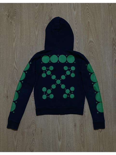 Off-White Off-White Green Dots Zip Hoodie