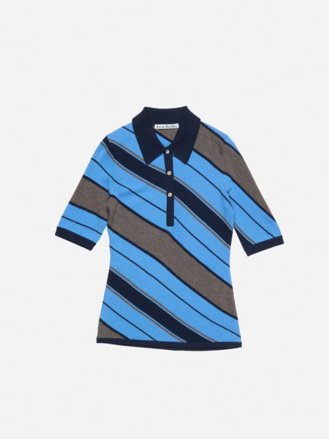 Acne Studios Wool polo knit - Multi blue