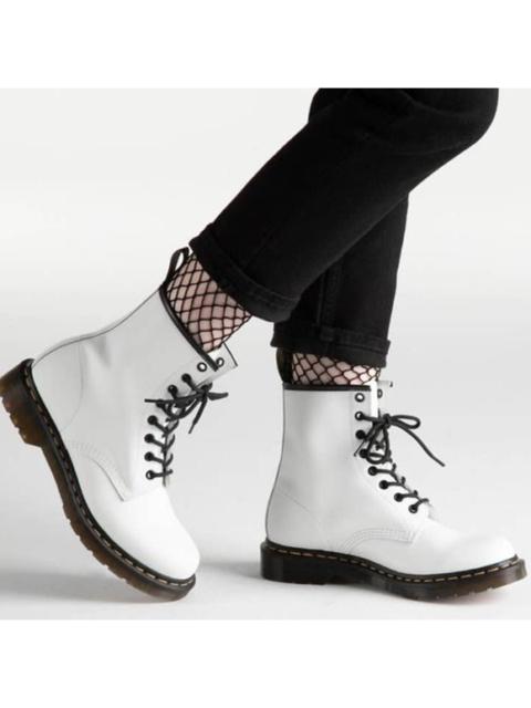 Dr. Martens Dr.Martens 1460 Boots Combat 8 Eye Patent Leather Lace Up Block Heel White 10