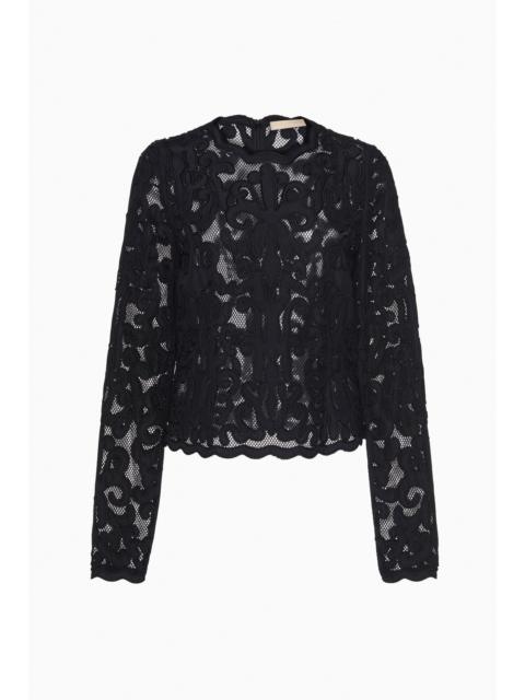 ULLA JOHNSON Ursa Applique Long Sleeve Top