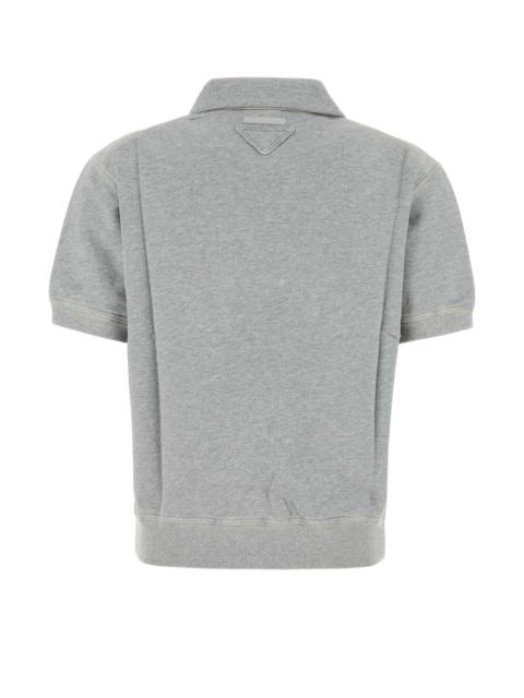 Prada Prada Women Grey Cotton Polo Shirt