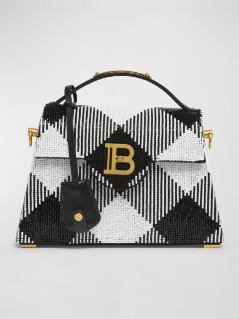 B-Buzz Dynasty Top-Handle Bag in Checkered Satin Silk