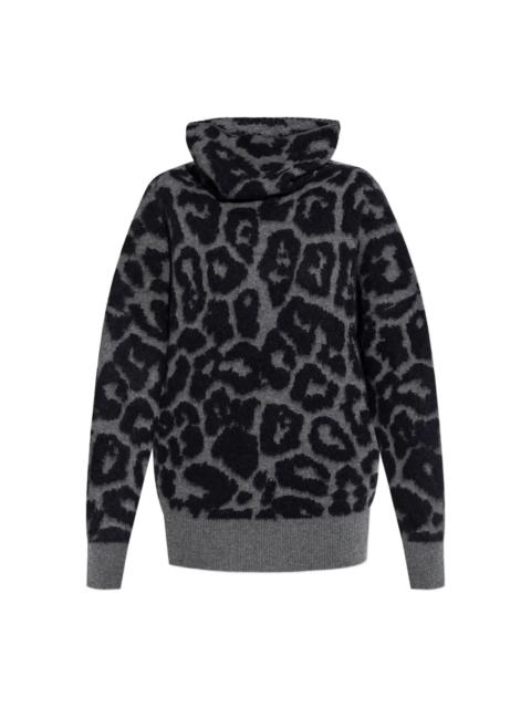 Stella McCartney leopard-pattern roll-neck jumper