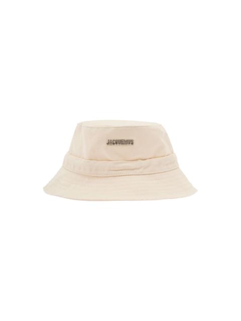 'le Bob Gadjo' White Bucket Hat In Cotton Man