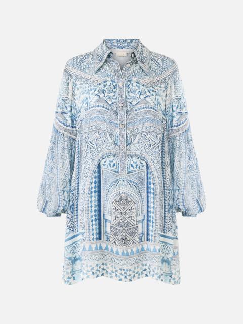 CAMILLA SHIRT DRESS WITH BLOUSON SLEEVE