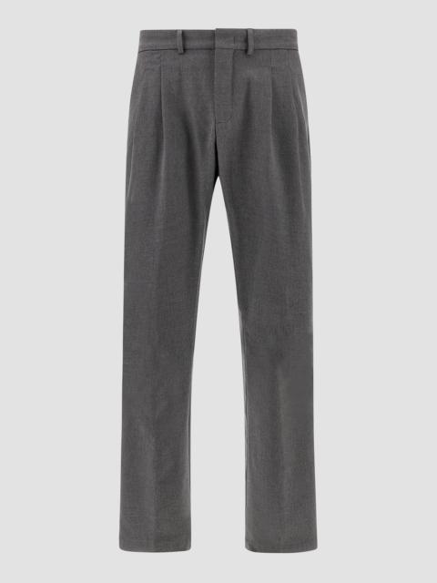 Paul & Shark WOOL AND COTTON TROUSERS WITH DOUBLE PLEATS