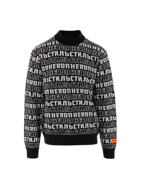 Men's HERON PRESTON Logo Pullover Black HMHF001F20KNI0021001