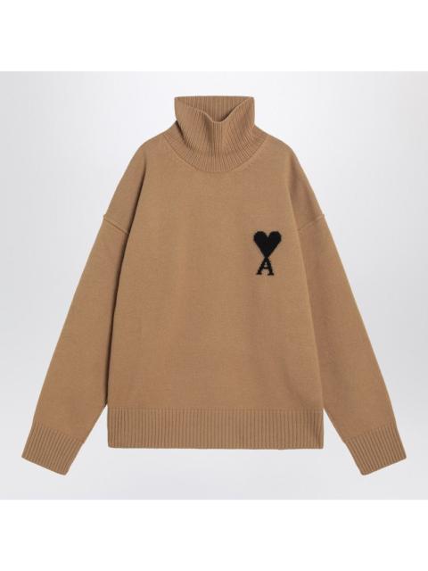 AMI Paris Ami Paris Camel Ami De Coeur Turtleneck Sweater Men