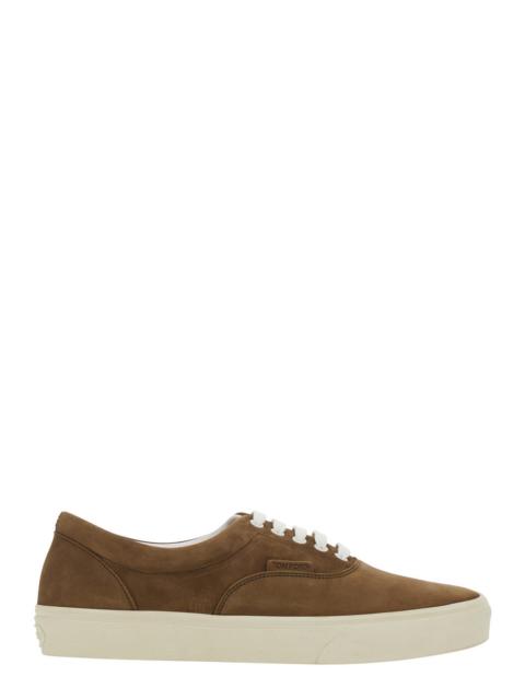 TOM FORD Tom Ford Men Brown 'Jude' Sneakers With In Nubuck For Men