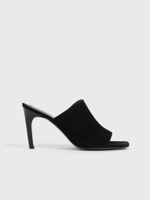 TOTEME Velour-leather bandeau mules black