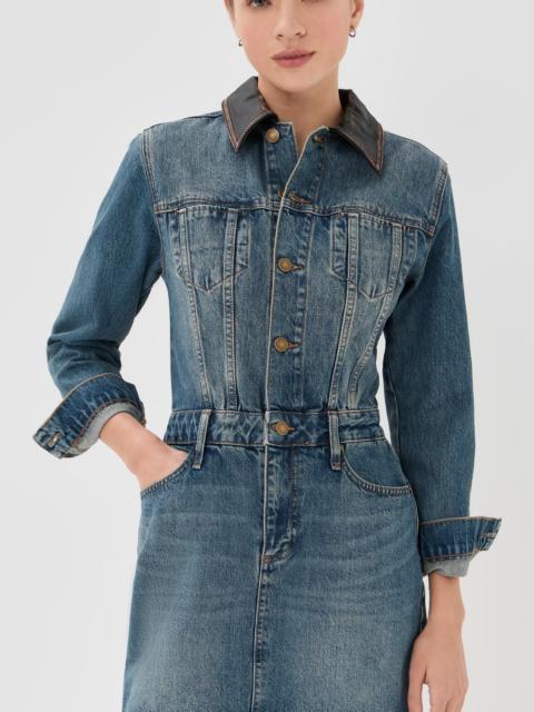 SIMKHAI Maxella Denim Jacket Mini Dress