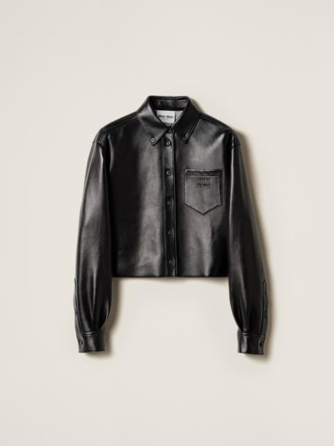 Miu Miu Plongé nappa leather shirt