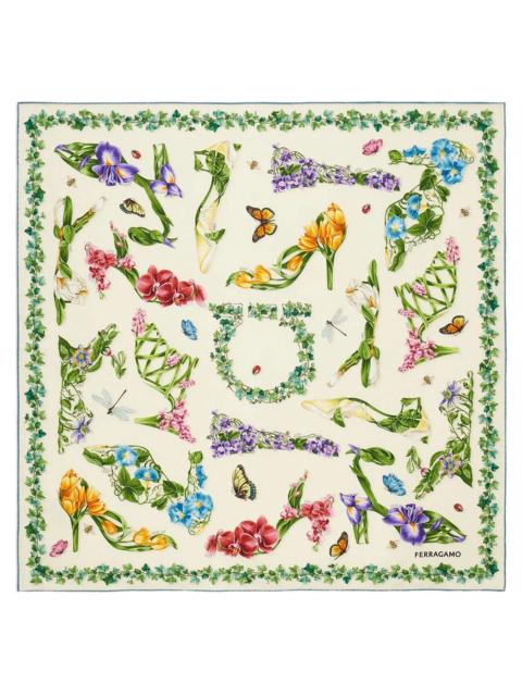 FERRAGAMO Ferragamo Women Eden Shoes Print Silk Scarf