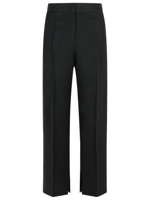 Jil Sander Black Viscose Blend Trousers Women