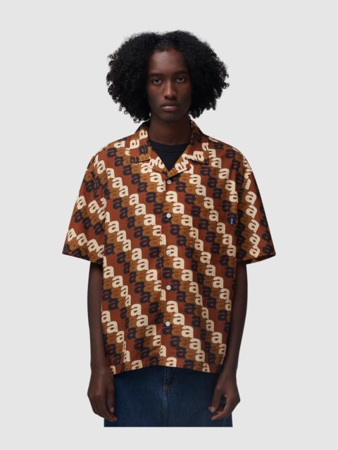 AWAKE NY A print camp short sleeve shirt