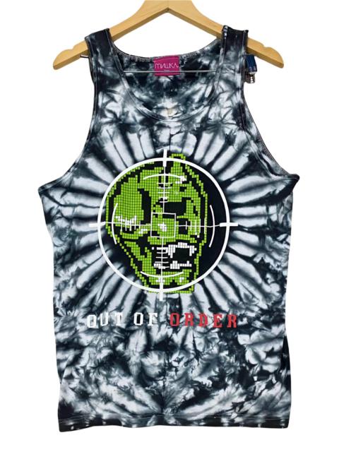 Other Designers Skulls - OUT OF ORDER SKULL BIG SPELL OUT TIE DYE TANK TOP USA