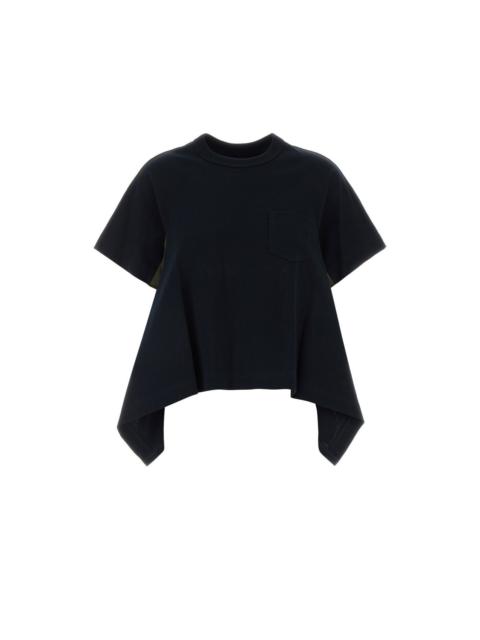 sacai SACAI Black Cotton T-Shirt New & Authentic (Women's size:8;)