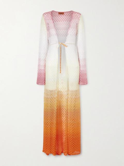 Missoni Dégradé Metallic Crochet-knit Coverup