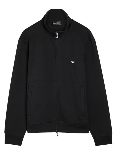 EMPORIO ARMANI Emporio Armani Logo-embroidered Jersey Jacket