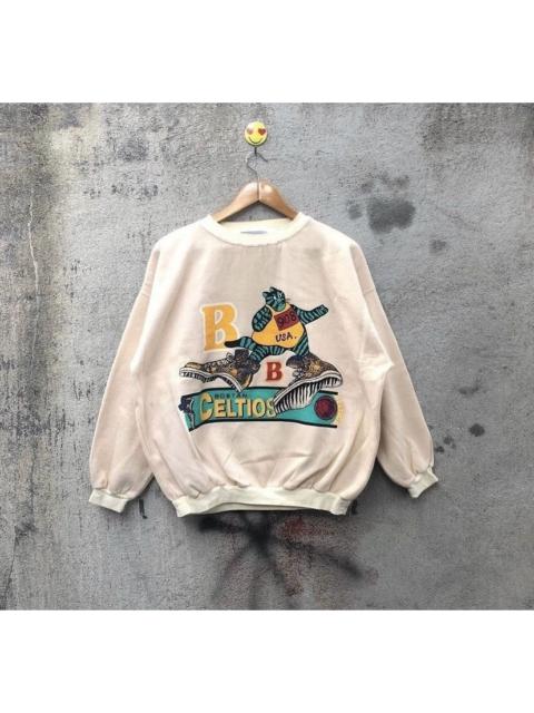 Vintage fat cat celtios bostan sweatshirt parody design