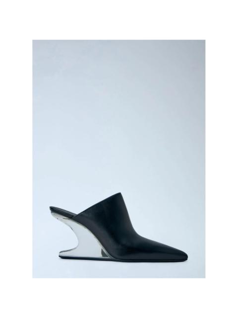 Rick Owens RICK OWENS Cantilever 8 Sabot Sharp Black Mules New & Authen