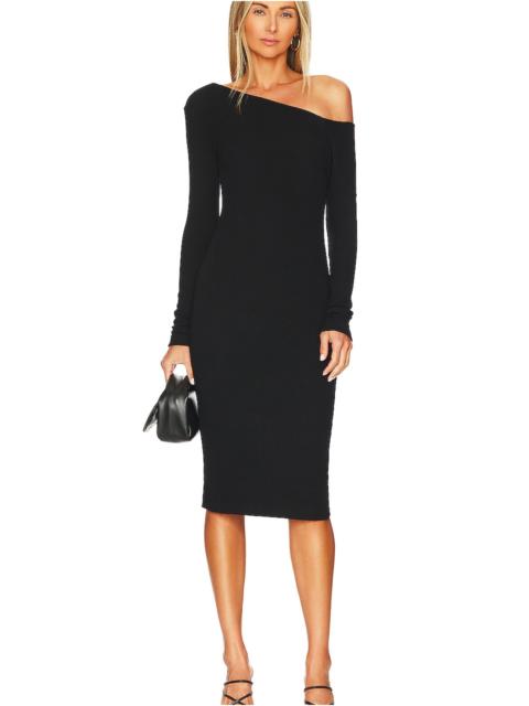 Enza Costa Sweater Knit Slouch Shoulder Dress