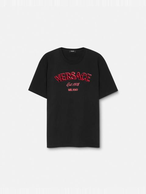 Embroidered Versace Wild Stamp T-Shirt