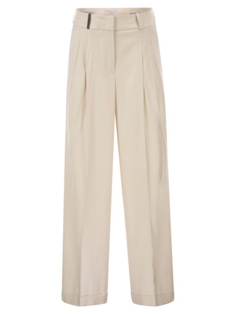 PESERICO Peserico Women Tailored Virgin Wool Stretch Trousers With Front Pleats