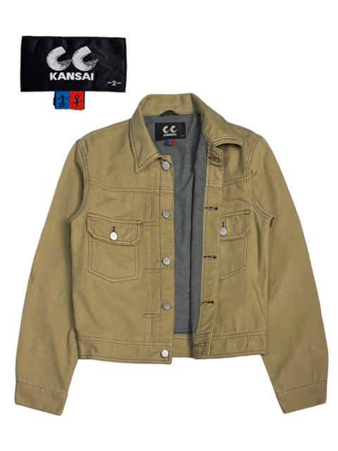 Other Designers Kansai Yamamoto Kbs - VINTAGE CC KANSAI CROP TOPS DENIM JEANS STYLE JACKET