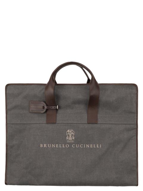 Brunello Cucinelli Brunello Cucinelli Men Techno Fabric And Calfskin Garment Bag