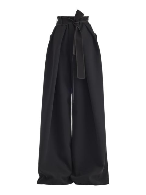 MATICEVSKI Shogun Pleated Wide-Leg Pants black
