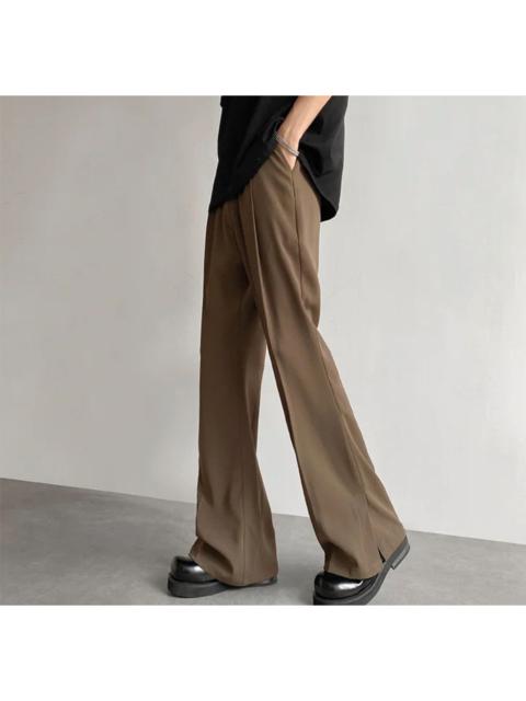 Japanese Brand - Brown Color Korean Style Casual Straight Pants
