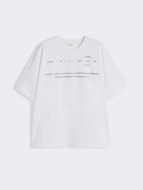 Sportmax Printed T-shirt - RUNWAY - OPTICAL WHITE