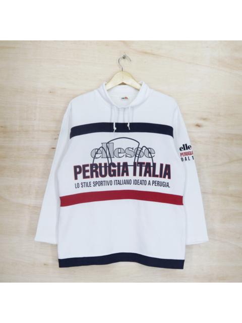 Other Designers Vintage 90s ELLESSE Perugia Italia Dal 1959 Big Logo Spellout Sweater Sweatshirt Pullover Jumper