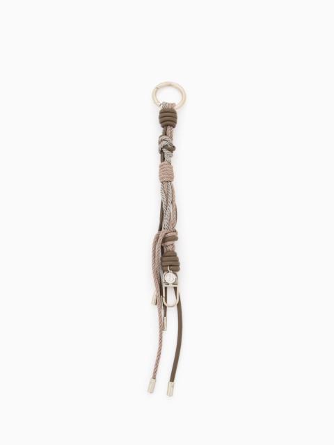 GIORGIO ARMANI ROPE AND LEATHER KEYRING