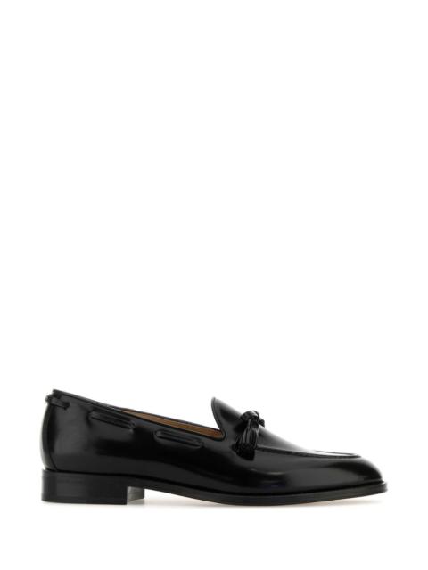 Valentino Valentino Garavani Men Black Leather Bowshire Loafers