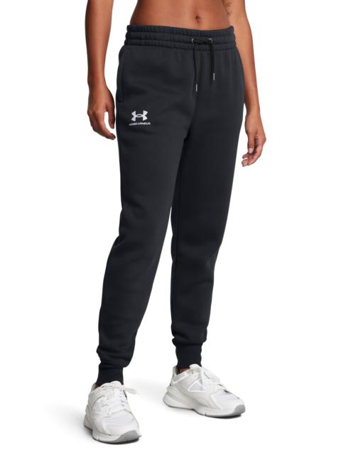Under Armour Under Armour Icon Fleece Joggers in Black /Black /White at Nordstrom