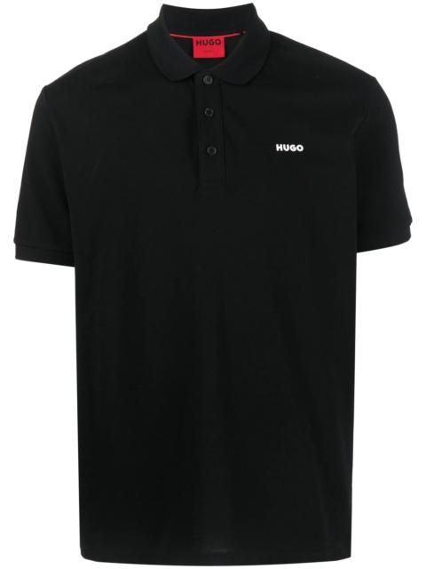HUGO Hugo Logo-print Short-sleeve Polo Shirt