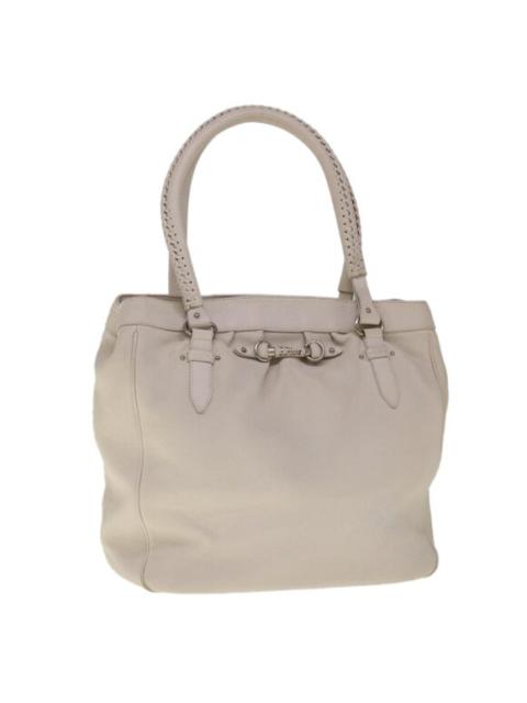 Christian Dior Tote Bag Leather White