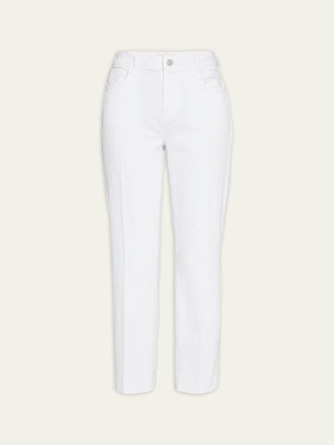 L'AGENCE Sada Slim Straight-Leg Cropped Jeans