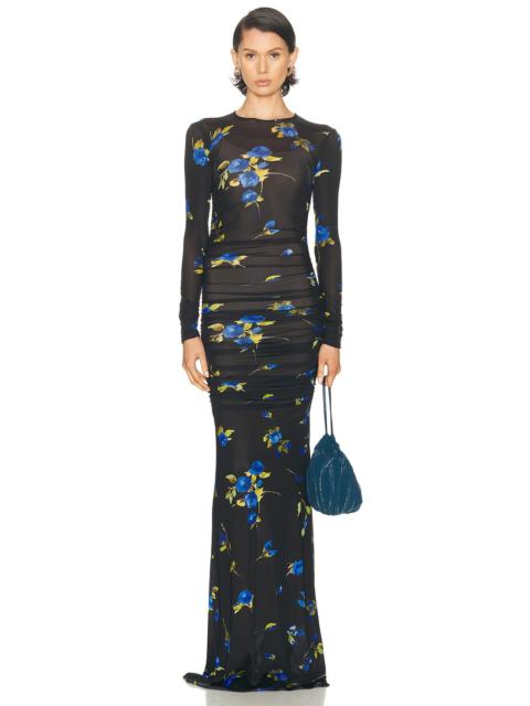 Blumarine Long Sleeve Maxi Dress