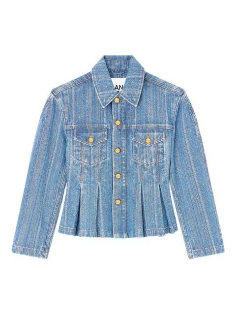 GANNI Structured Denim Fitted Jacket