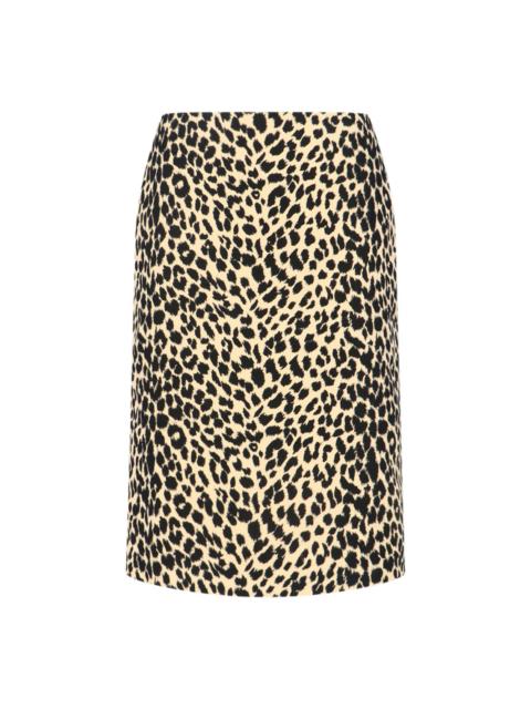 Aspesi ANIMAL PRINT MIDI SKIRT