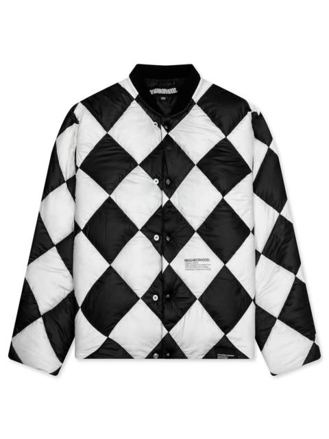 NEIGHBORHOOD CHECKER DOWN JACKET - WHITE